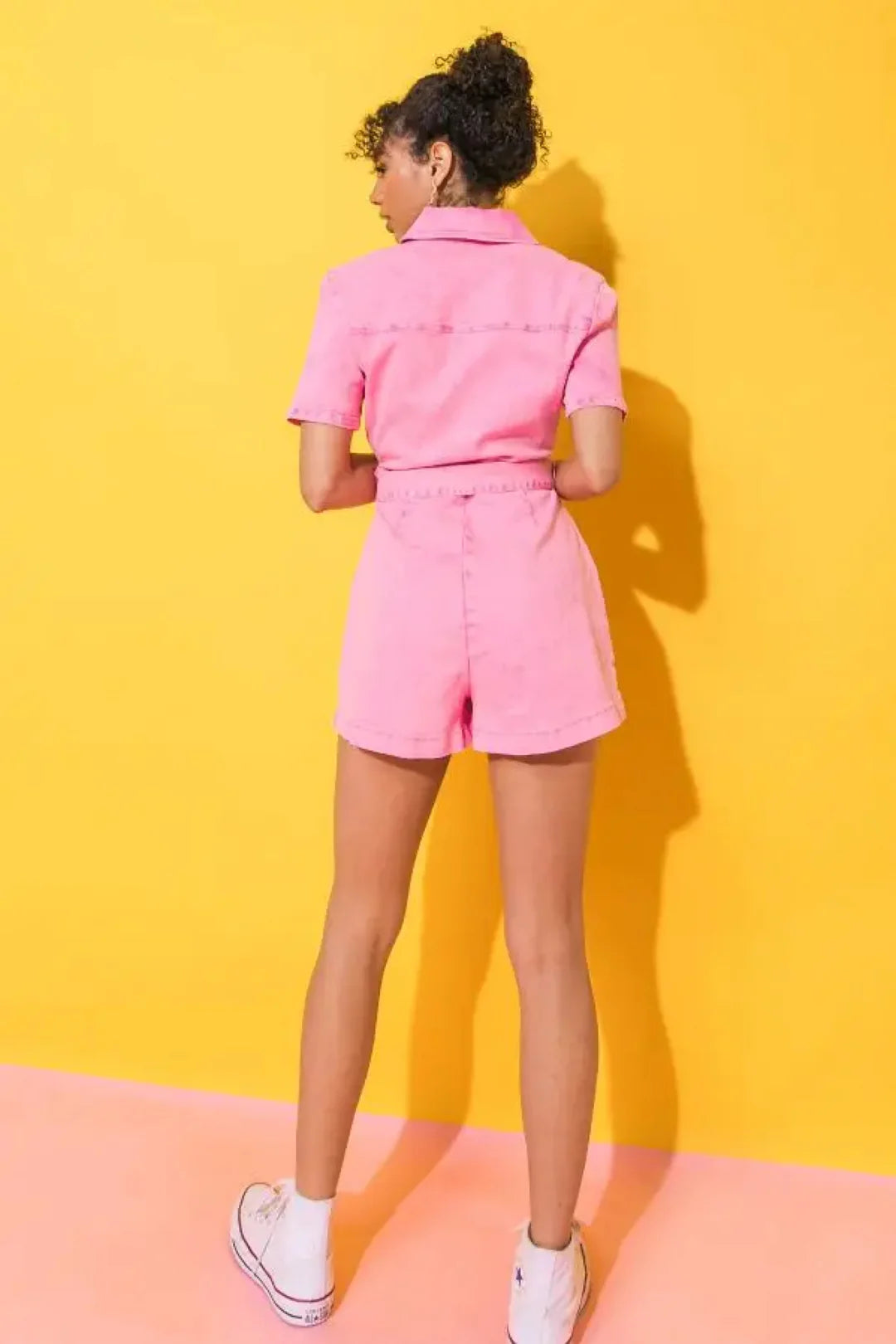Acid Wash Pink Romper
