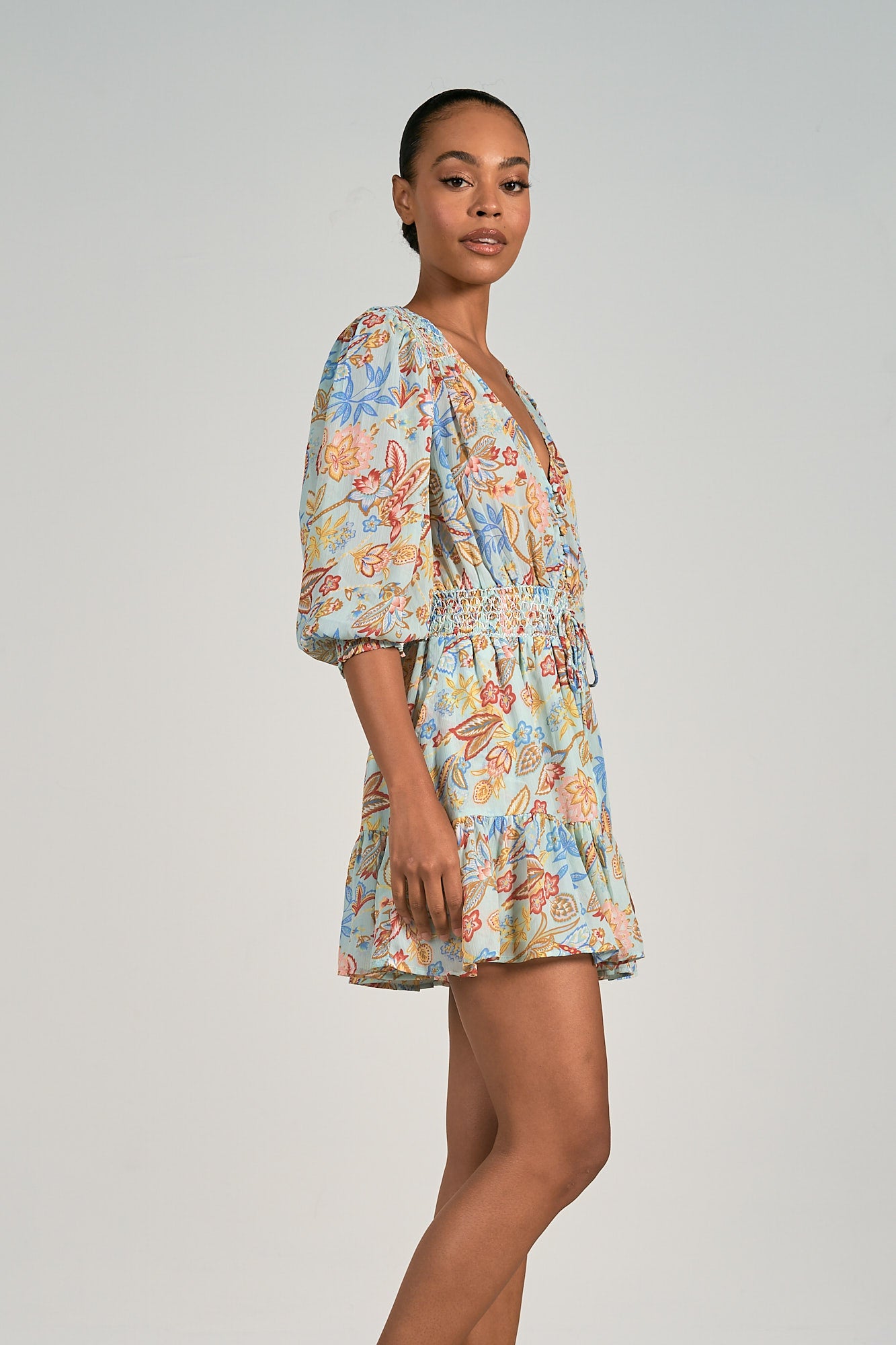 Elan Printed 3/4 Sleeve