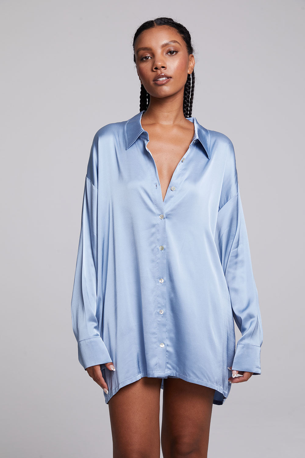 Chaser Capri Blue Grotto Button Down