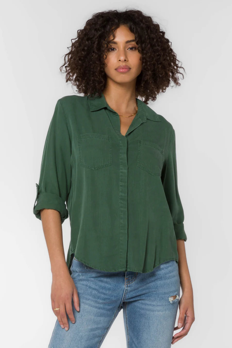 Velvet Heart RILEY DARK GREEN SHIRT