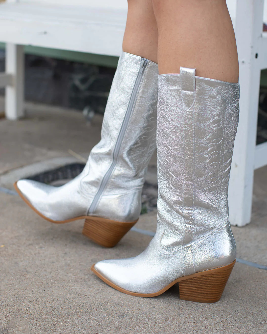 Corky Howdy Silver Metallic Boot