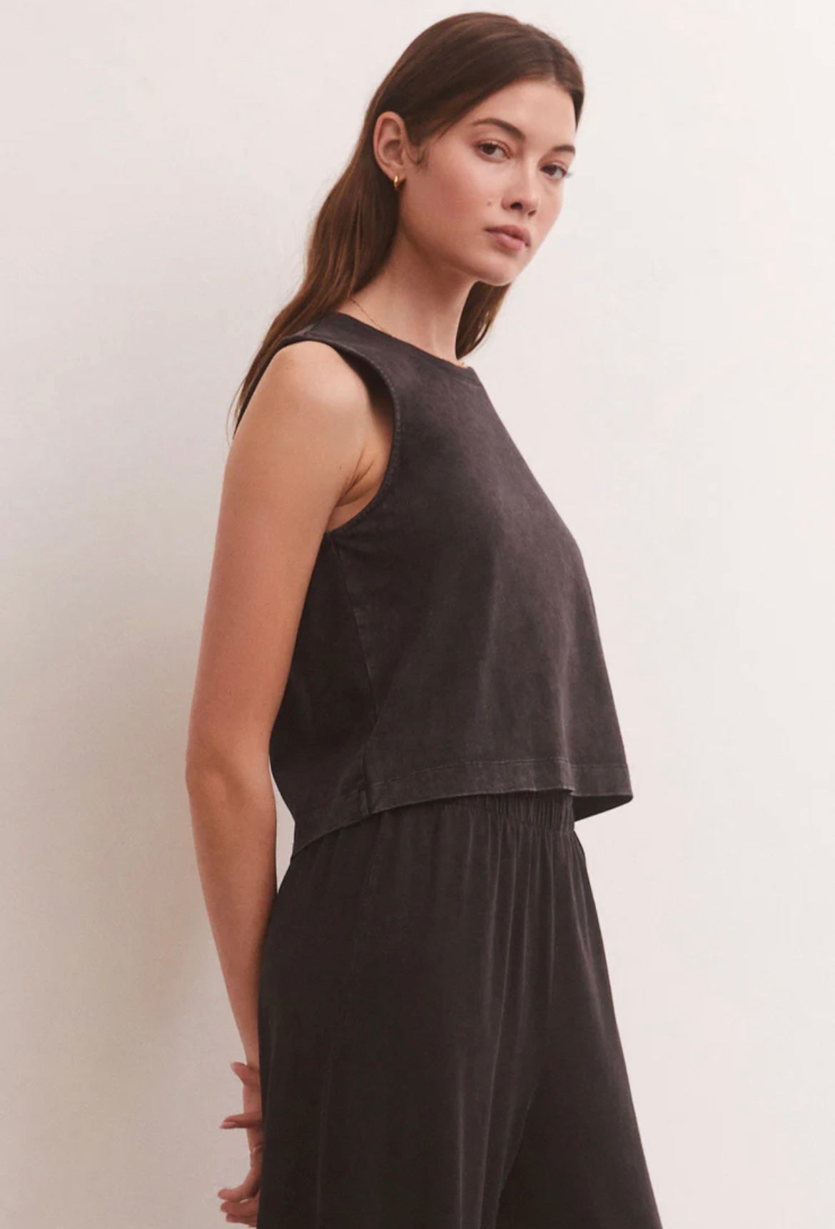 Z Supply Sloane Jersey Muscle Tank Black