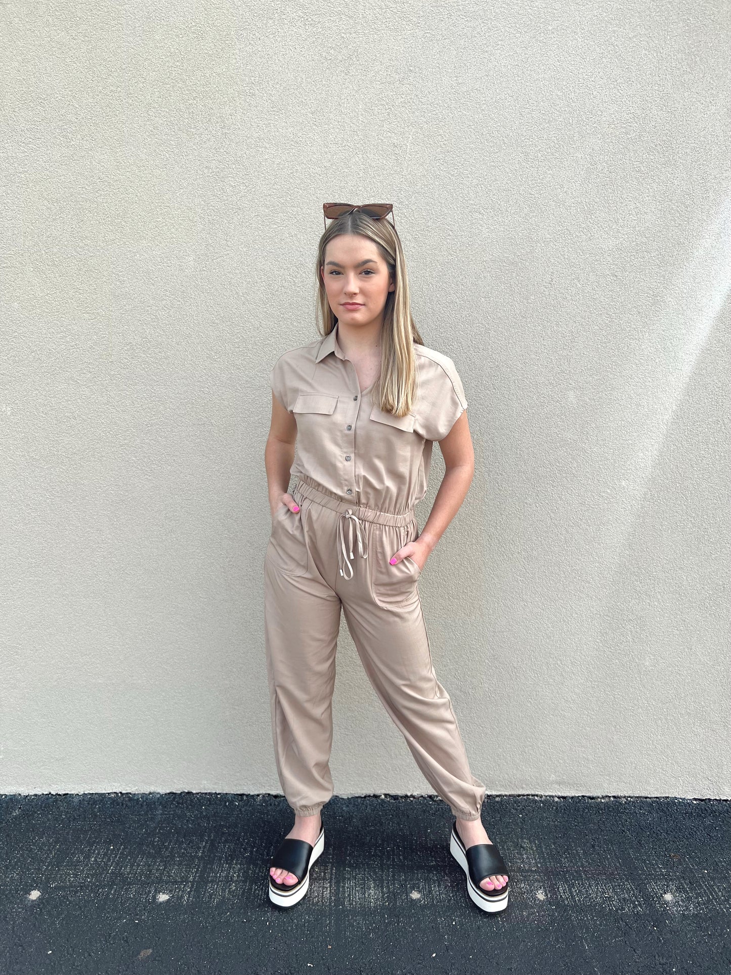 Oddi Tan Jumpsuit