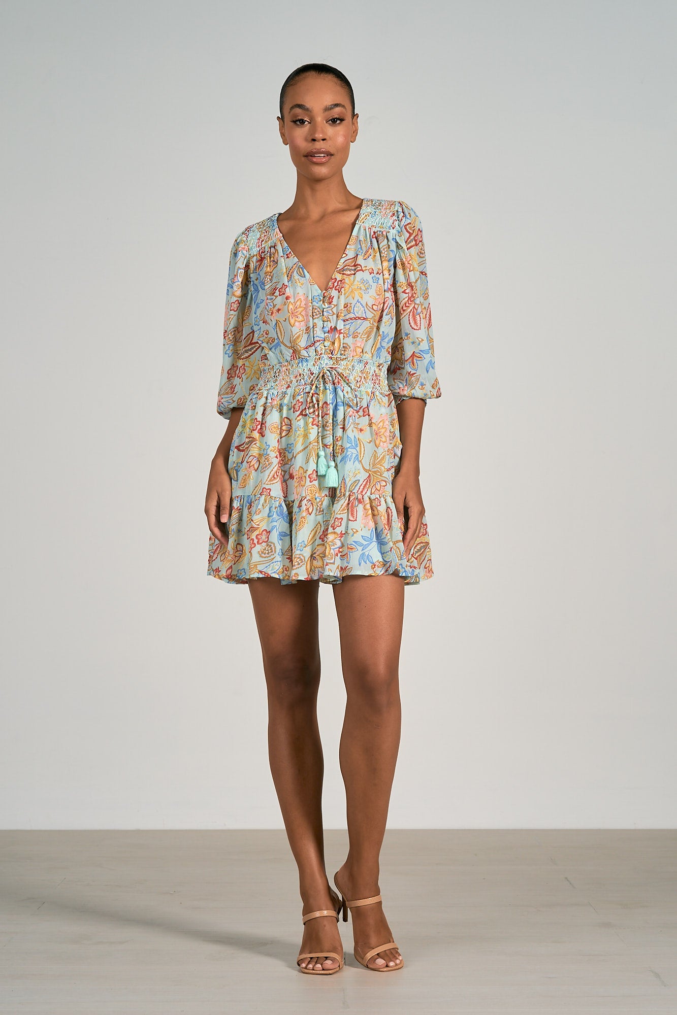 Elan Printed 3/4 Sleeve