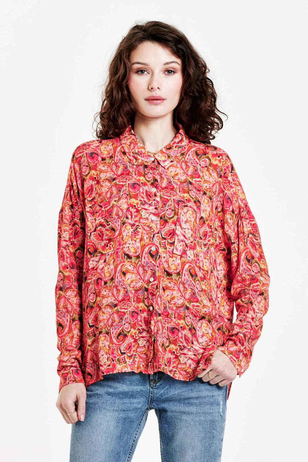 Dear John ARIANNA FRONT TIE SHIRT AUTUMN PAISLEY