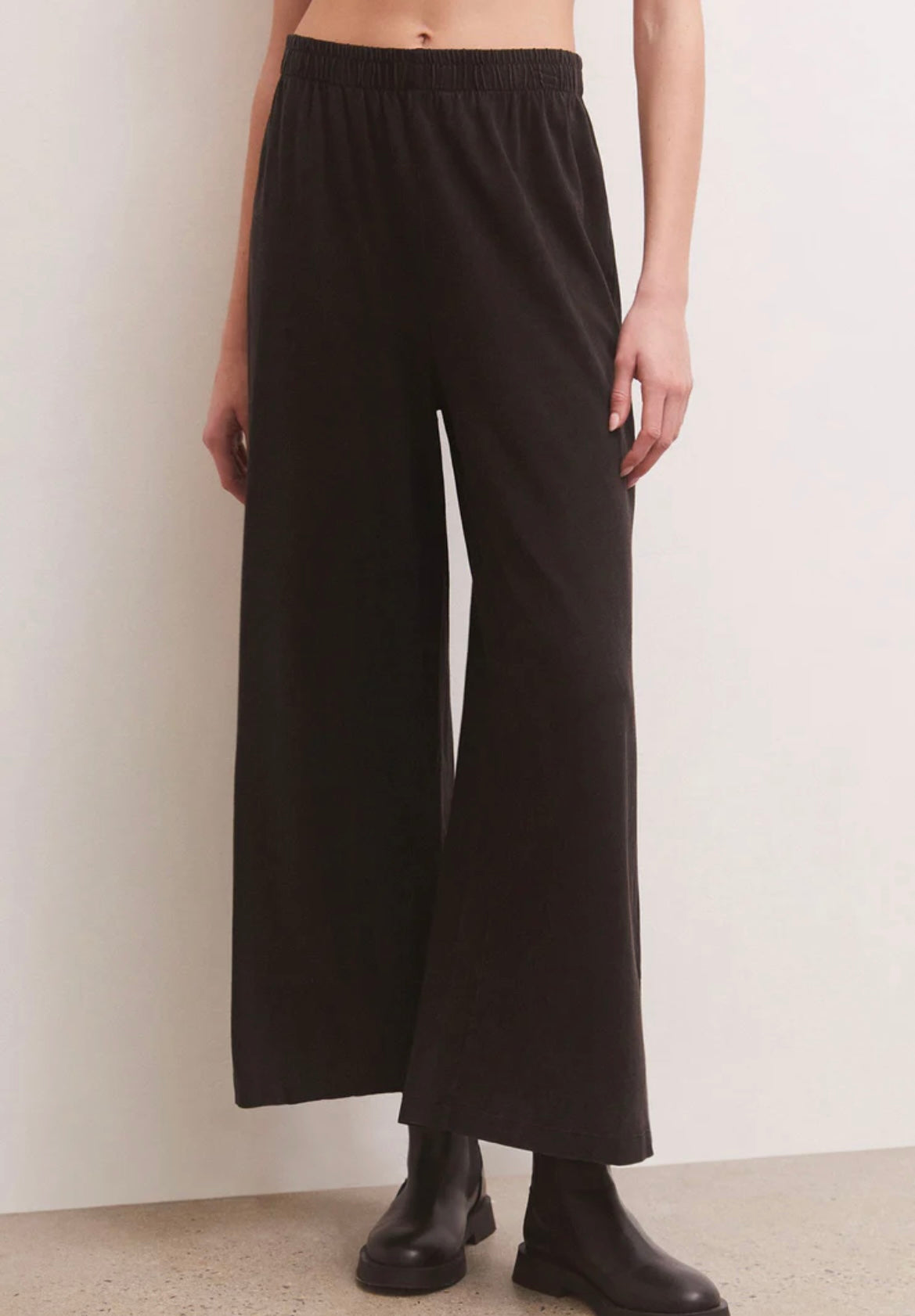 Z Supply Scout Jersey Flare Pant Black