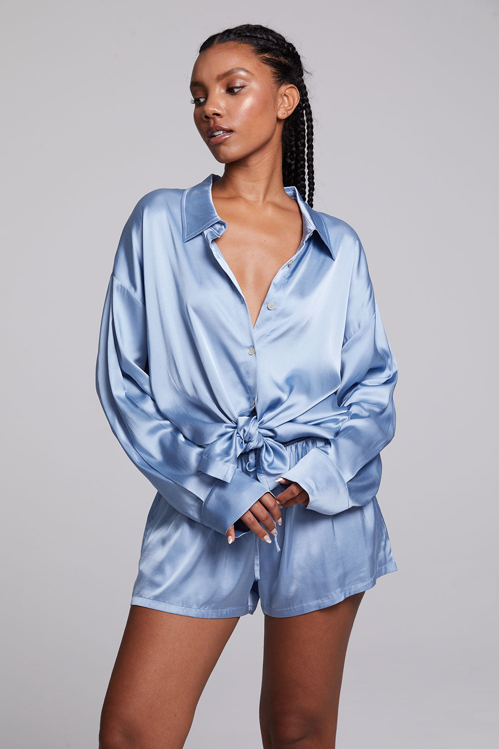 Chaser Capri Blue Grotto Button Down
