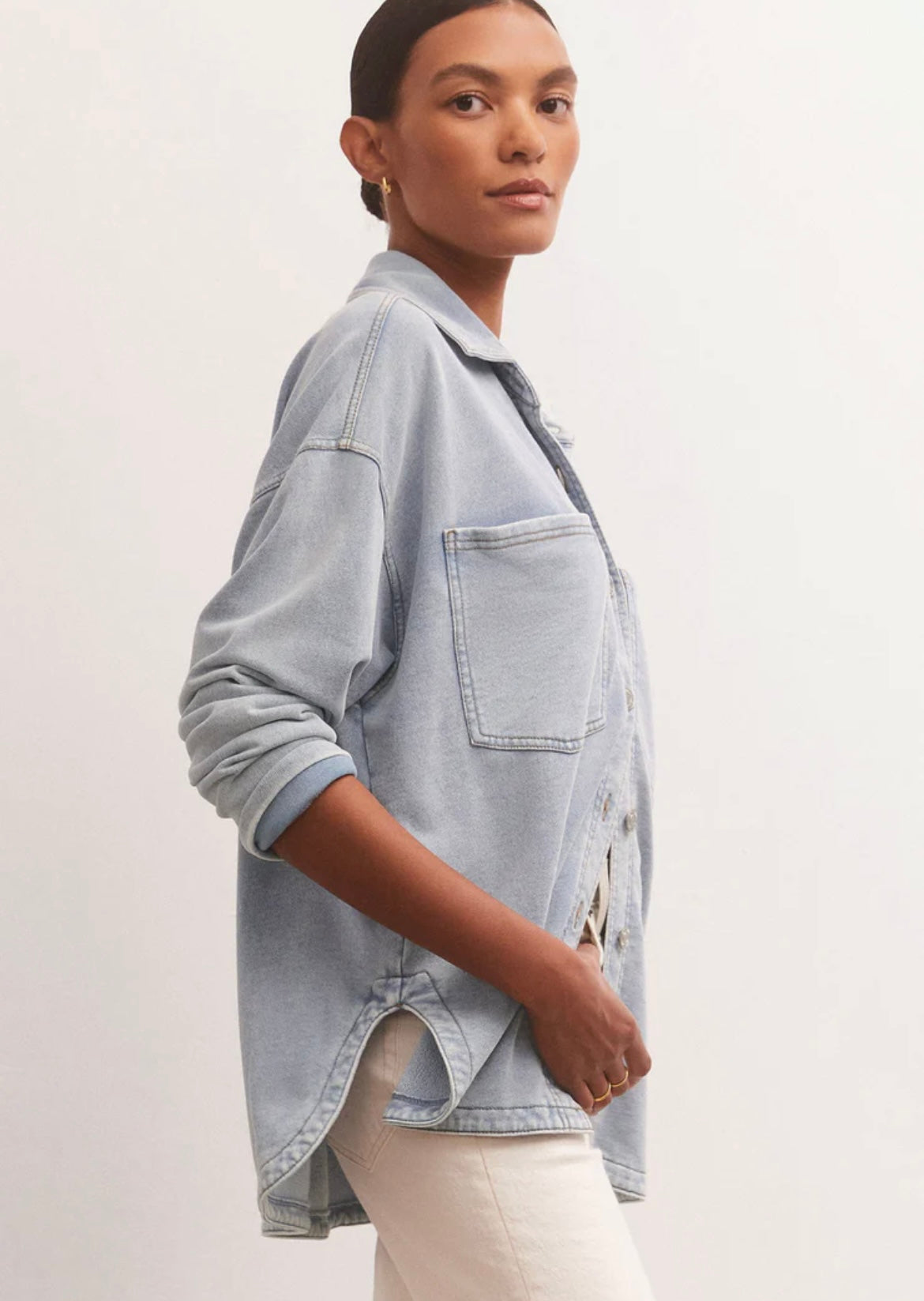 Z Supply All Day Knit Denim Jacket