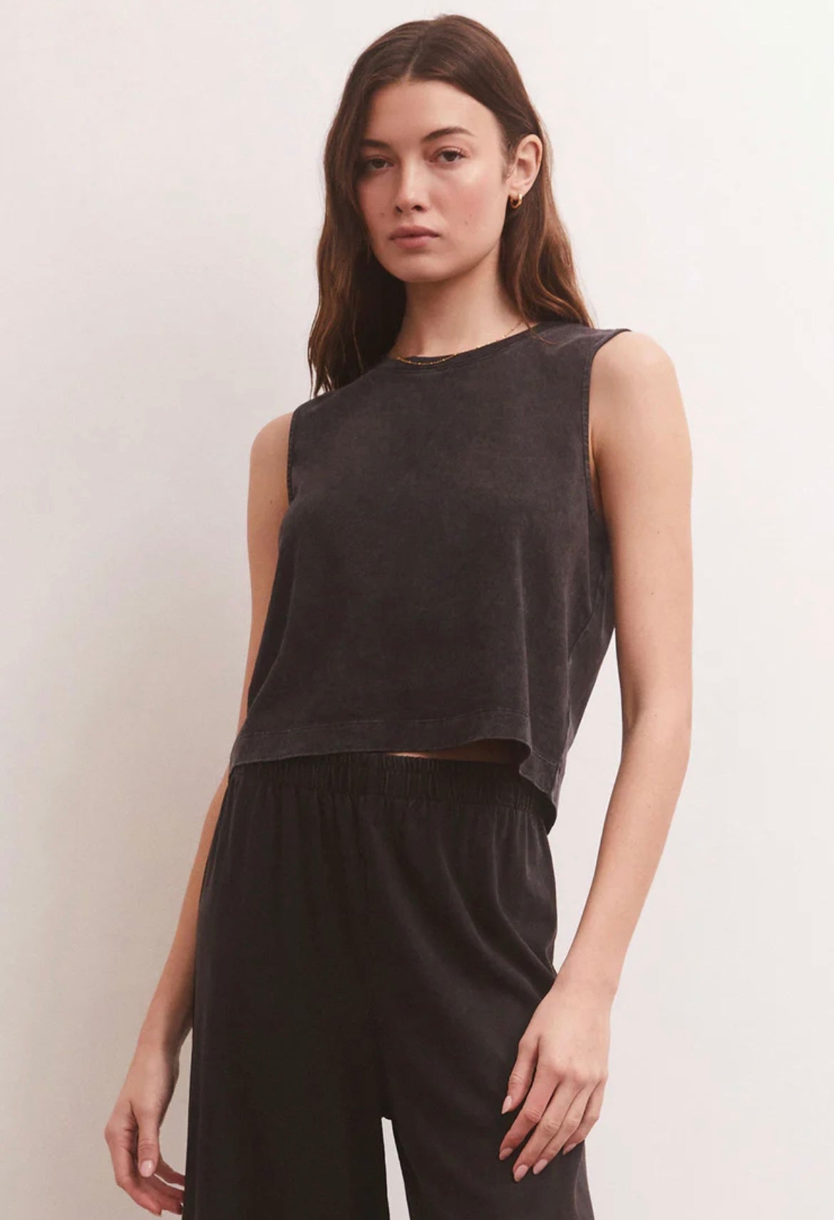 Z Supply Sloane Jersey Muscle Tank Black