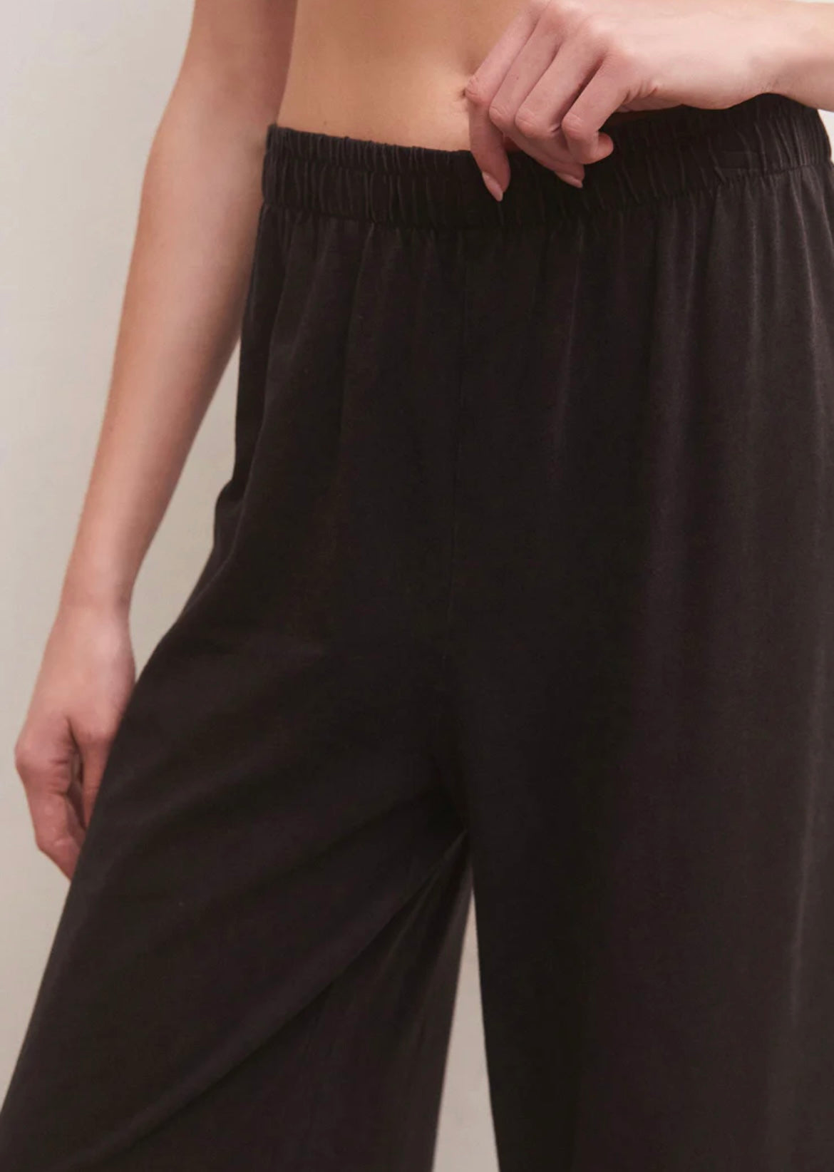 Z Supply Scout Jersey Flare Pant Black