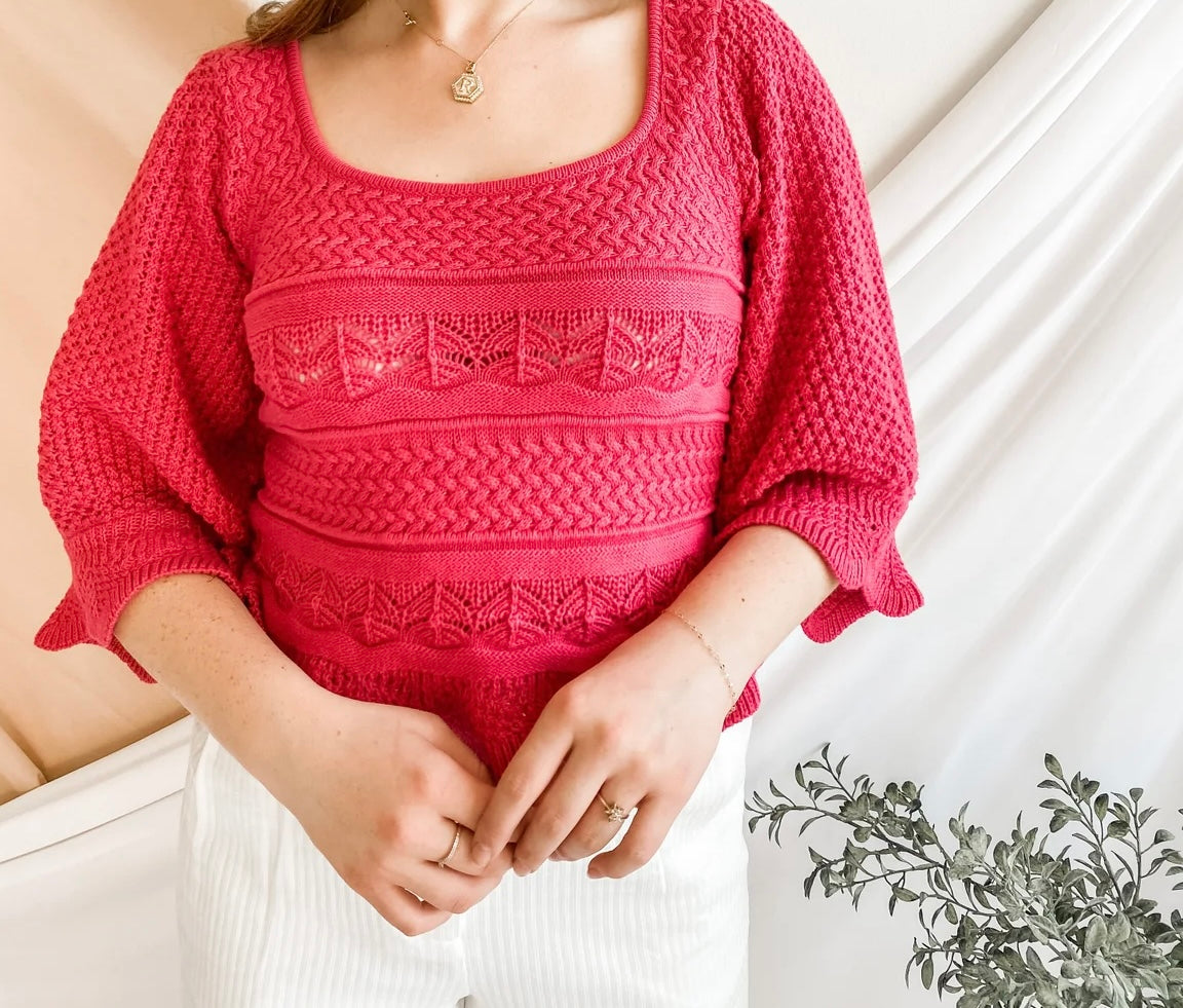 Lucy Paris Hannah Crochet Top