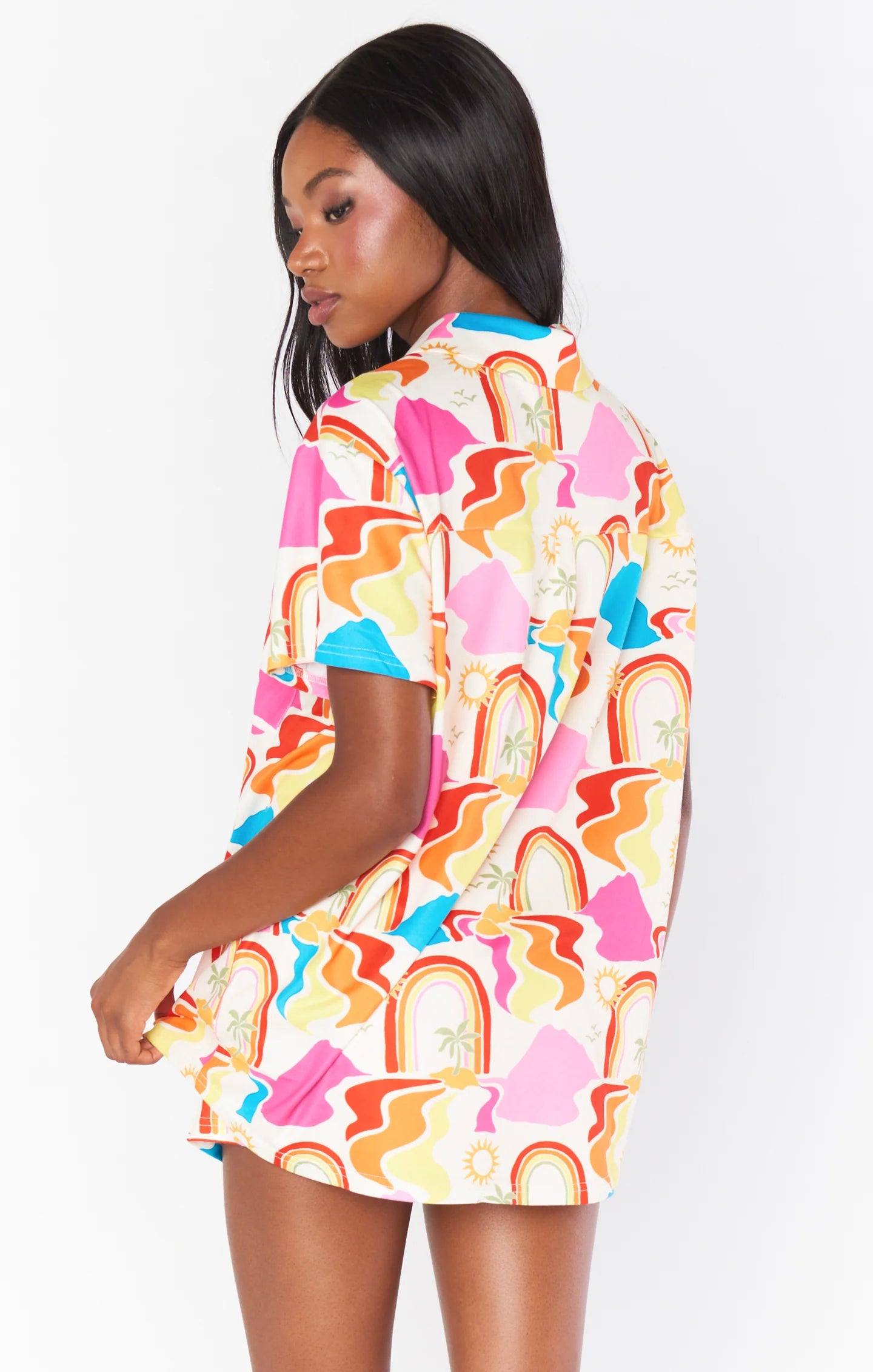 Show Me Your Mumu Sunday Morning PJ Set Rainbow Island Knit