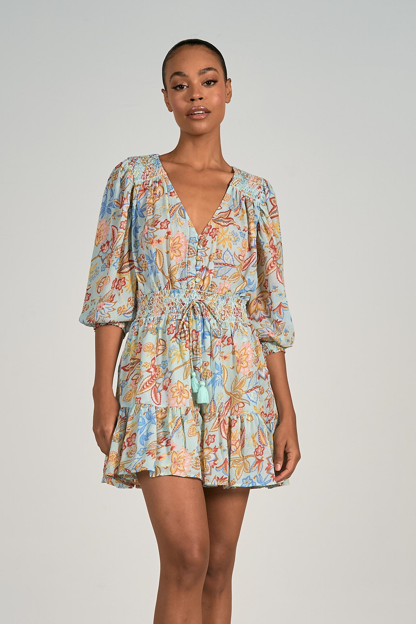 Elan Printed 3/4 Sleeve