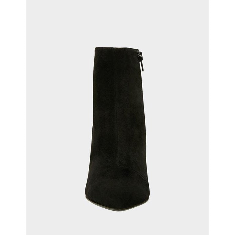 Betsey Johnson Black Suede Rhinestone Bootie