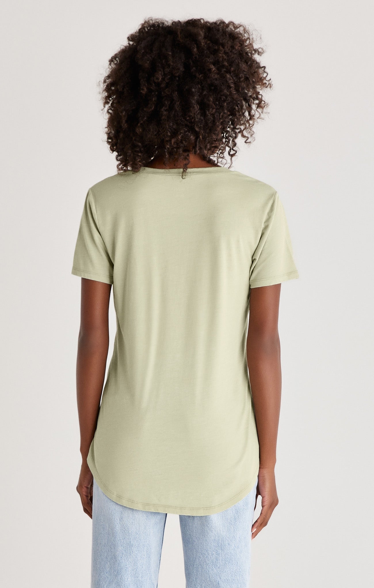 Z Supply Pistachio V-Neck Short Sleeve Top