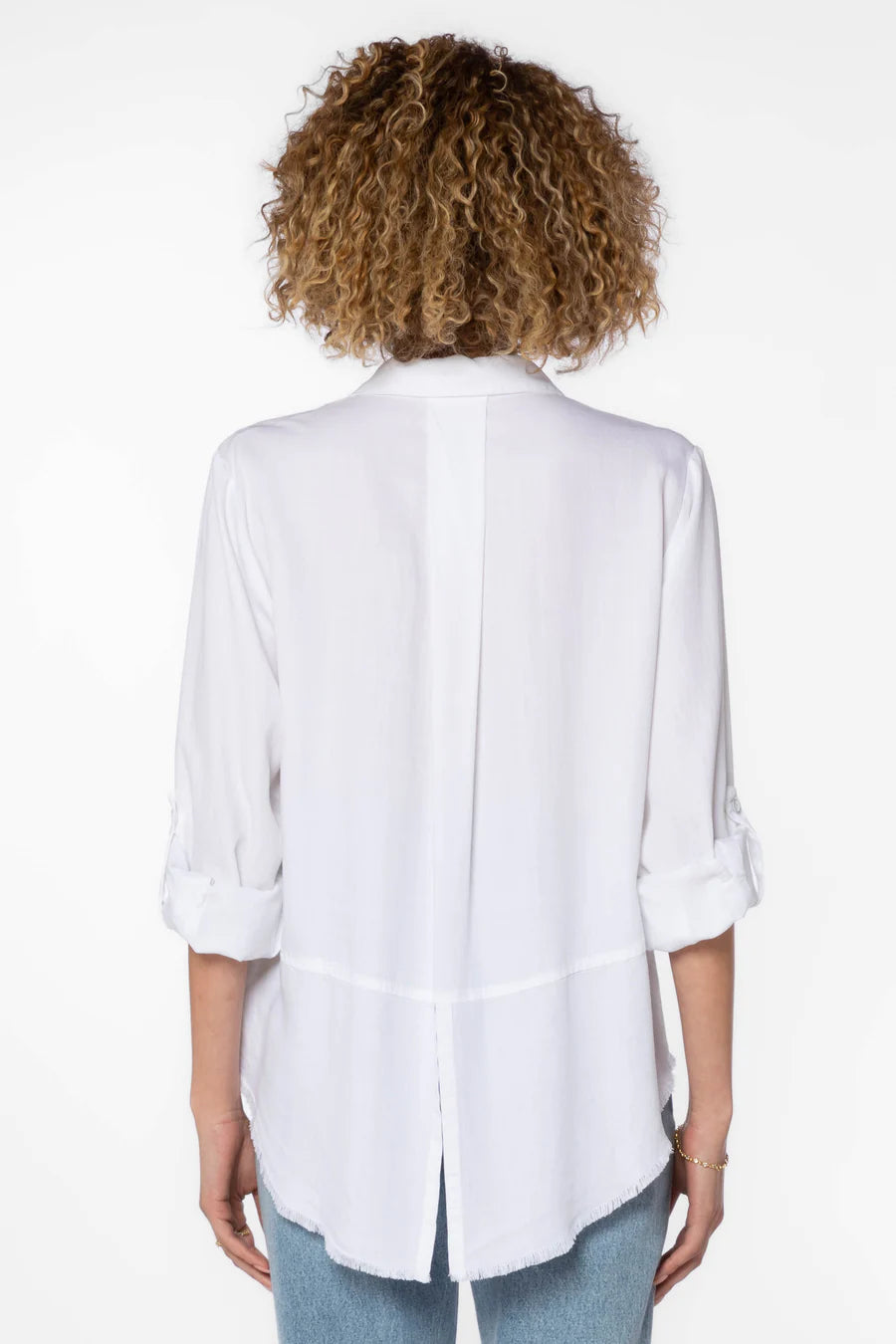 Velvet Heart Riley White Frayed Hem