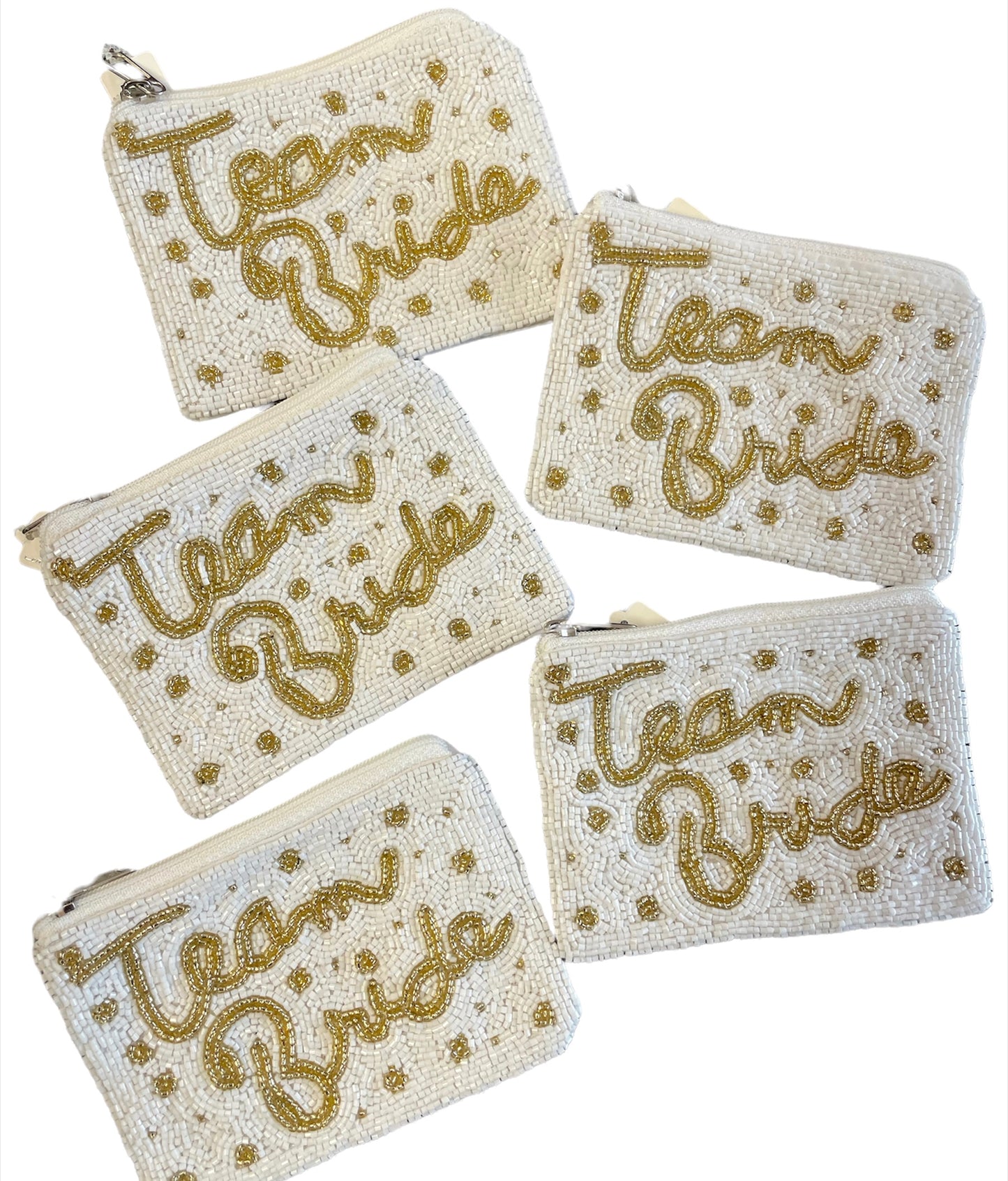 Team Bride Beaded Coin Bag