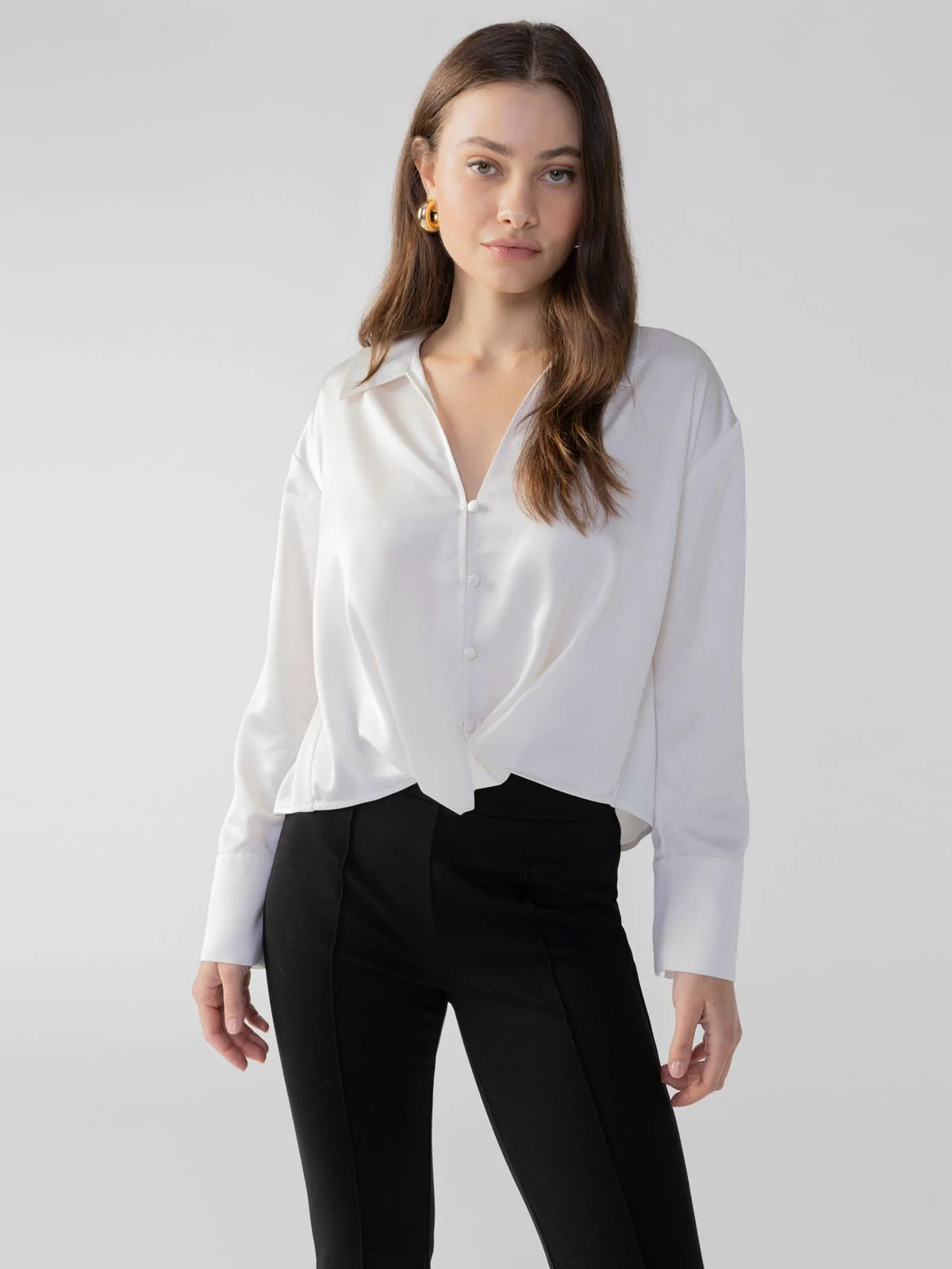 Sanctuary Twist Detail Blouse Winter White