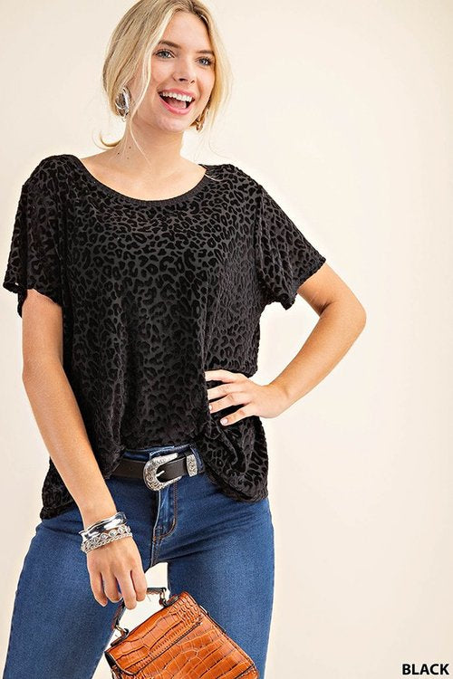 Kori Burn Out Leopard Top