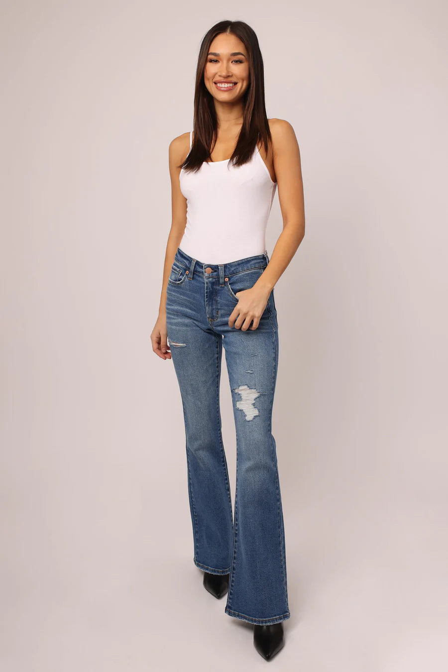 DEAR JOHN DENIM ROSA HIGH RISE FLARE JEANS