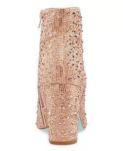Betsey Johnsons Blush Rhinestone Bootie