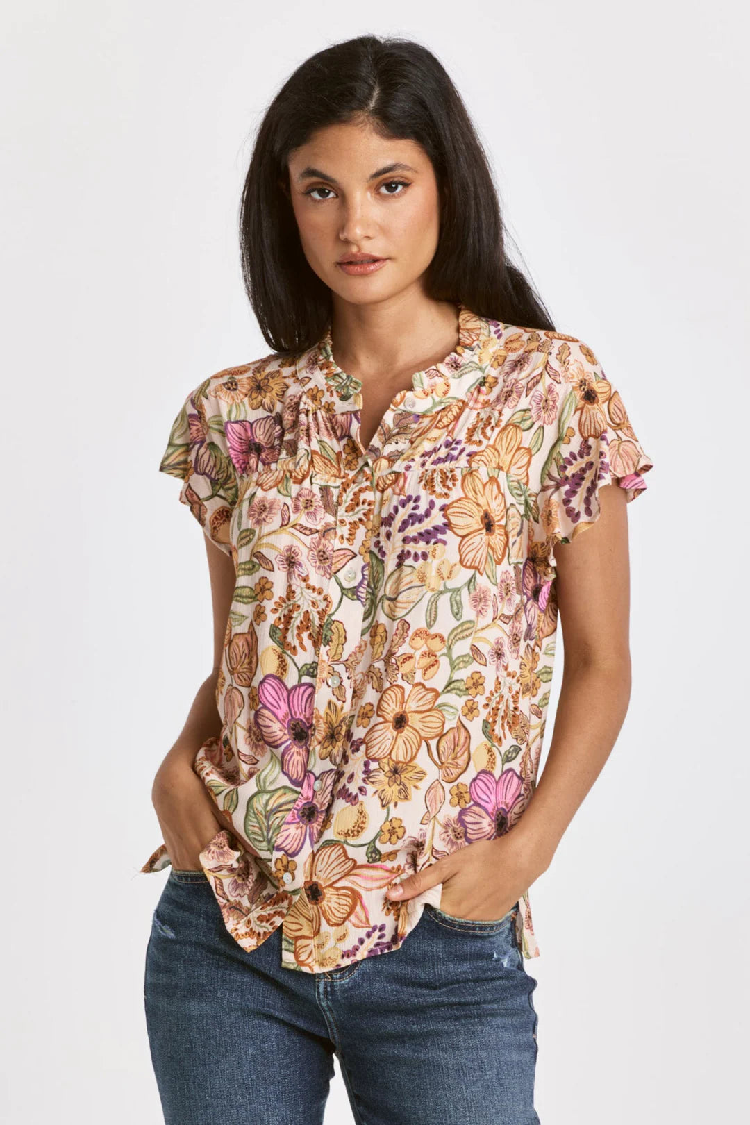 STEPHANY SHORT SLEEVE SHIRT BOHO LOVE