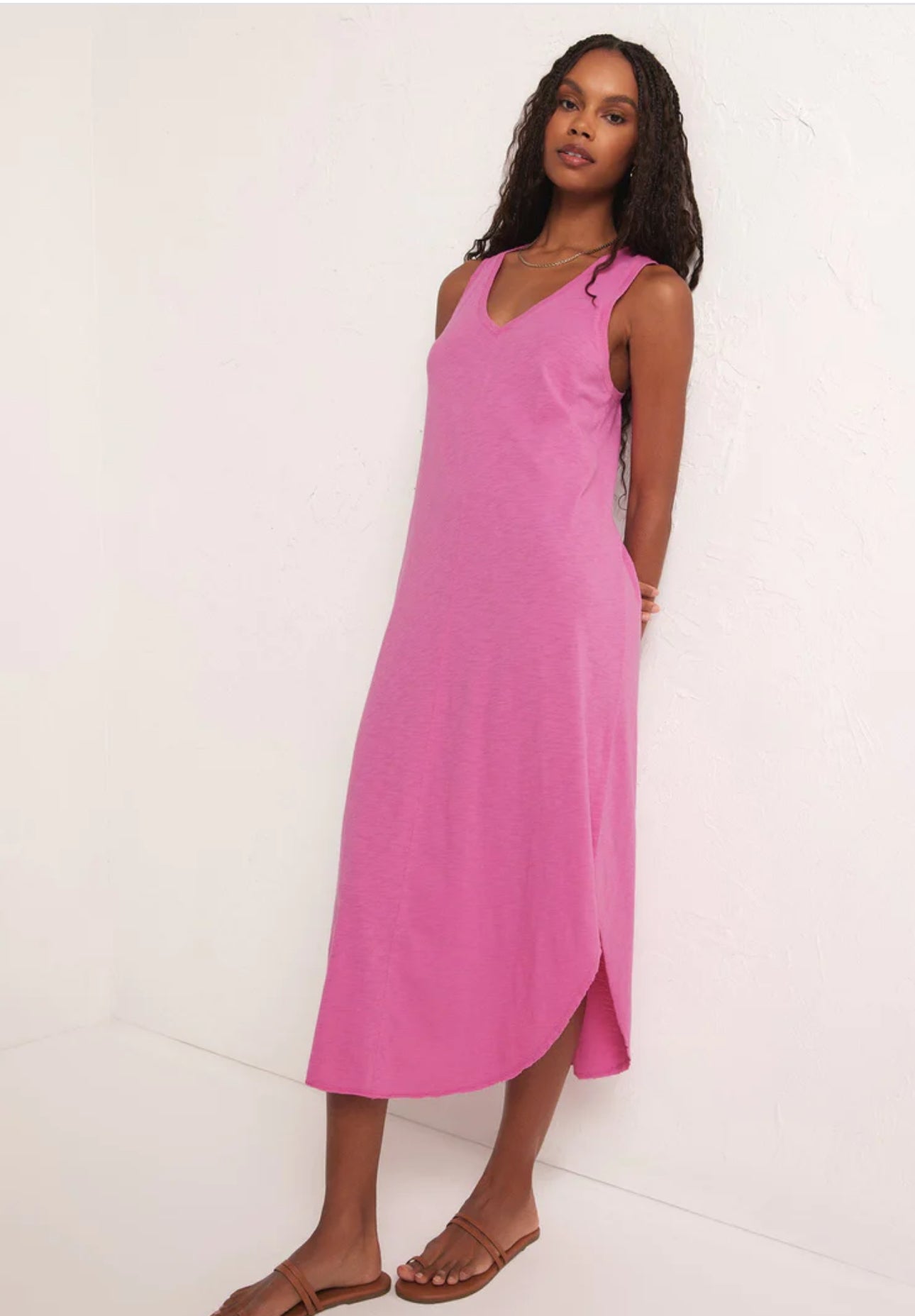 Reverie Slub Midi Dress