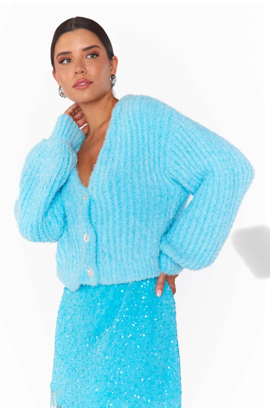 Mumu Blue Clemmie Cardi