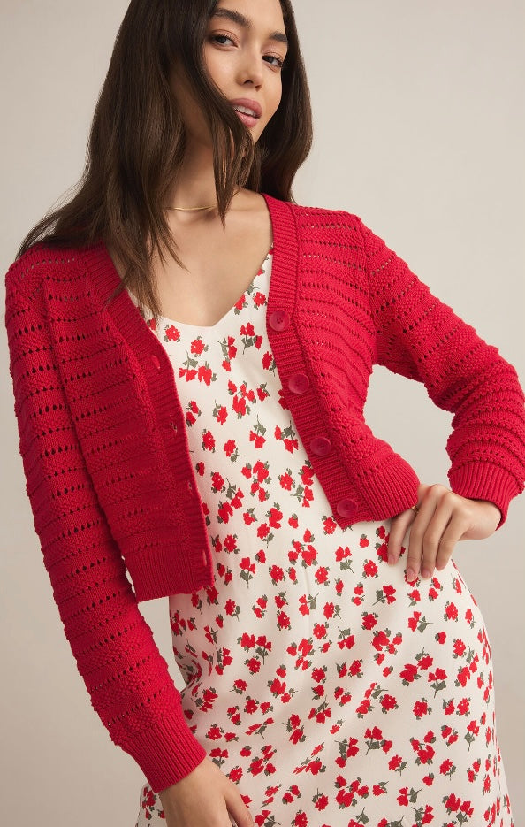 Romance Cardigan in Cherry