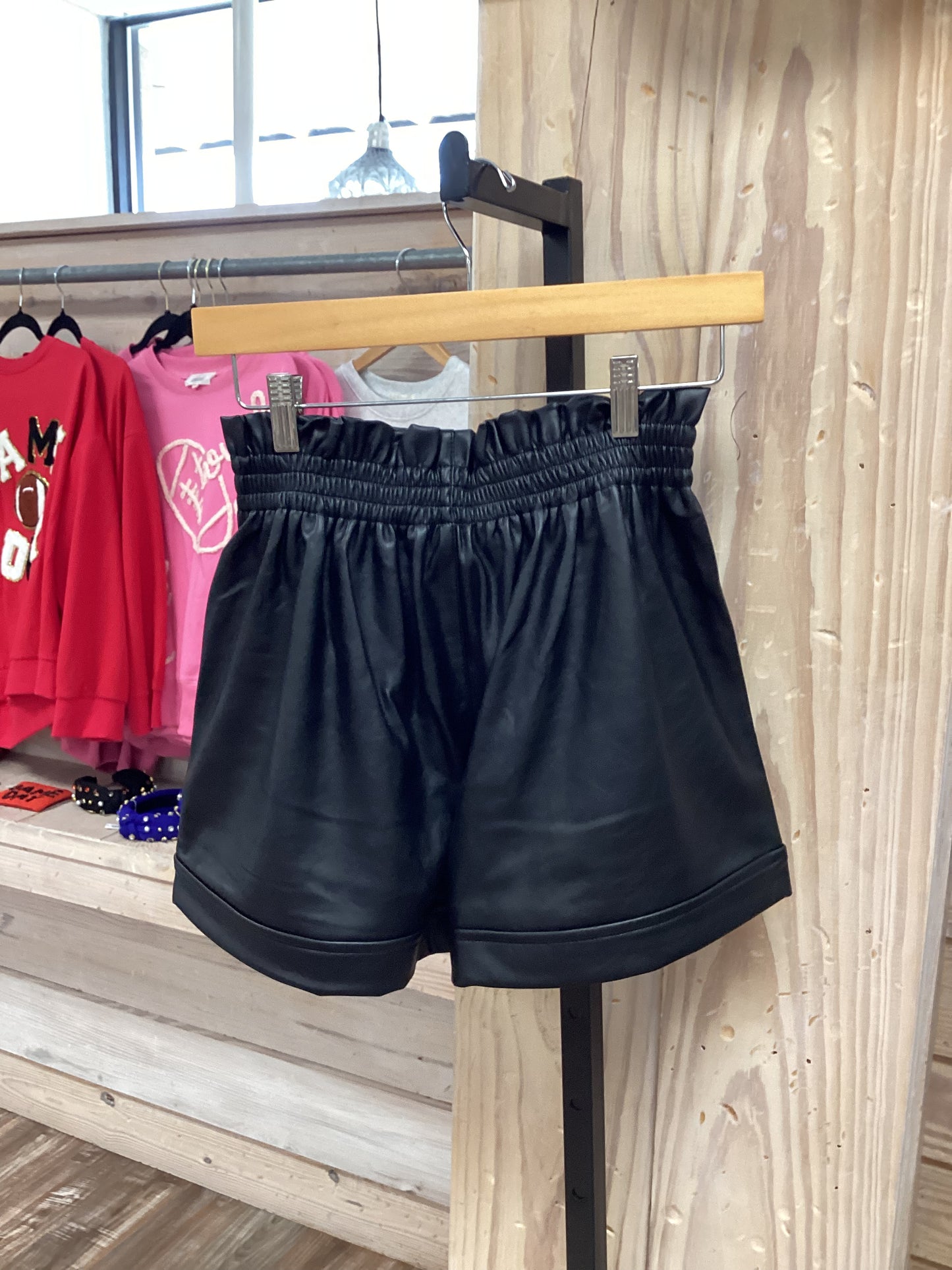 Black Leather Short