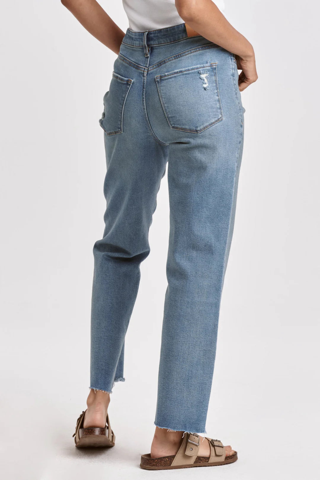 Jody High Rise Cropped Straight Jeans Folly Beach