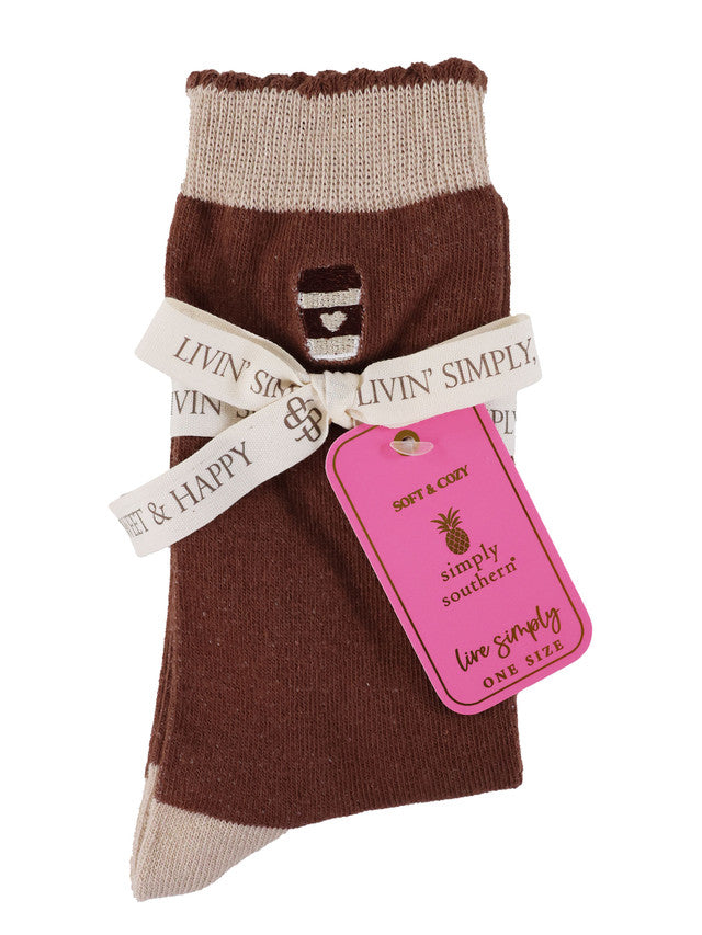 Simply Southern Brown Coffee Socks