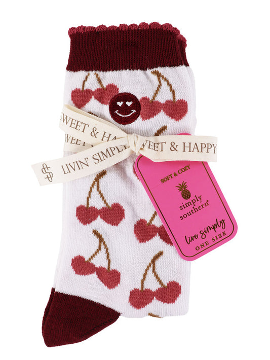 Simply southern cherry socks