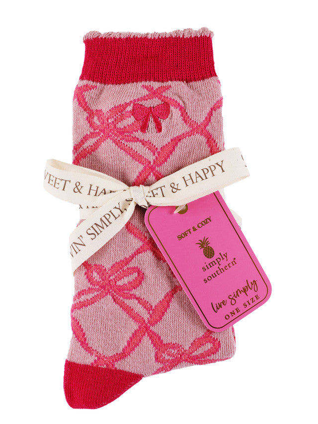 Simply Southern Pink Ribbon Socks