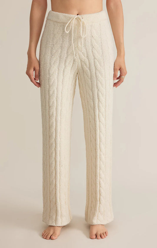 Paige Cable Knit Pant in sea salt