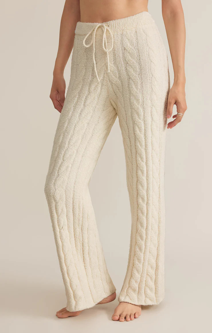 Paige Cable Knit Pant in sea salt