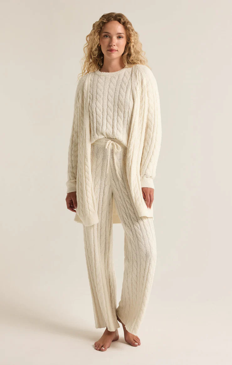 Paige Cable Knit Pant in sea salt