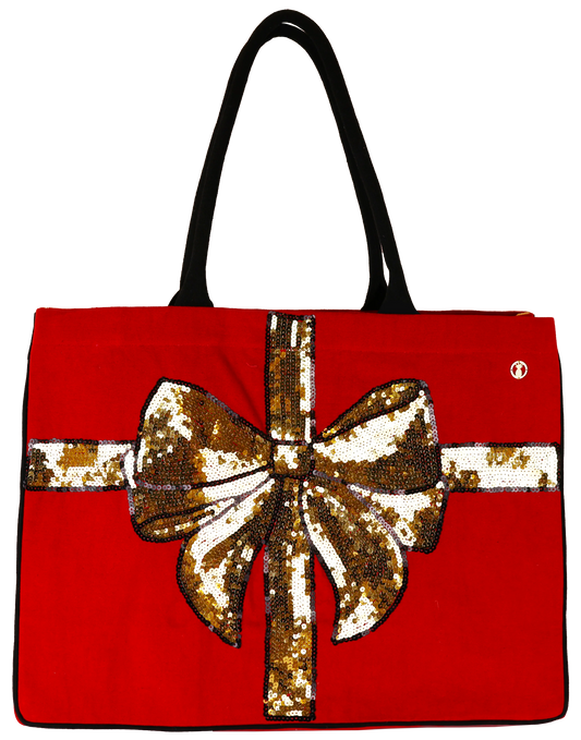 Simply Southern Christmas Tote Bow