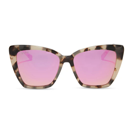 Becky II Cream Tortoise Pink Mirror