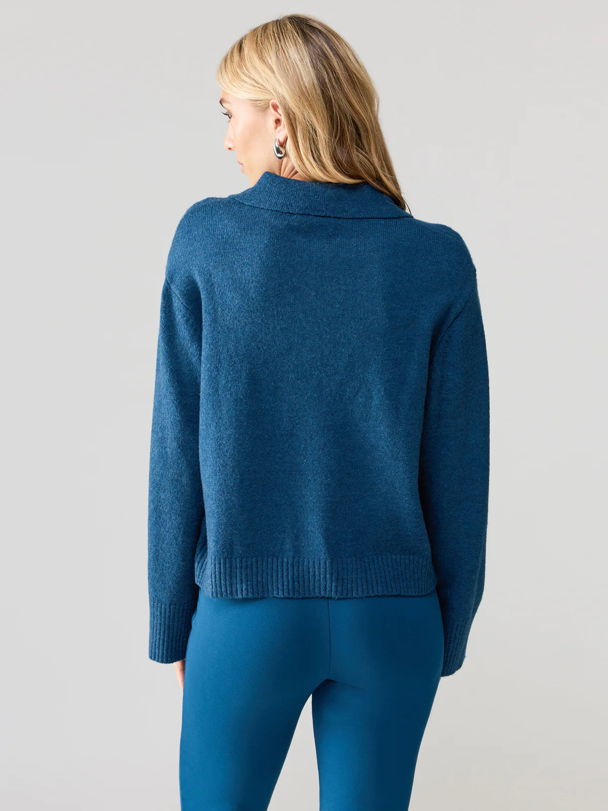 Sanctuary Johnny Collared sweater blue jewel