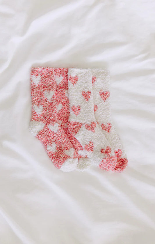 Z Supply Plush Heart Socks