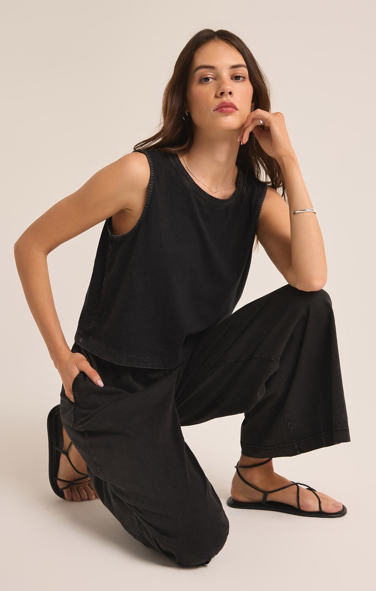 Scout Jersey Flare Pant - Black