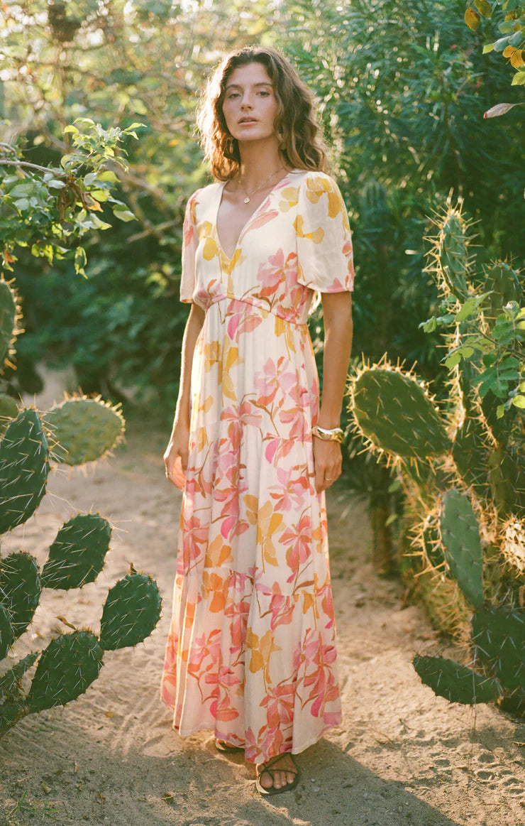 Kat Golden Hour Golden Floral Maxi Dress