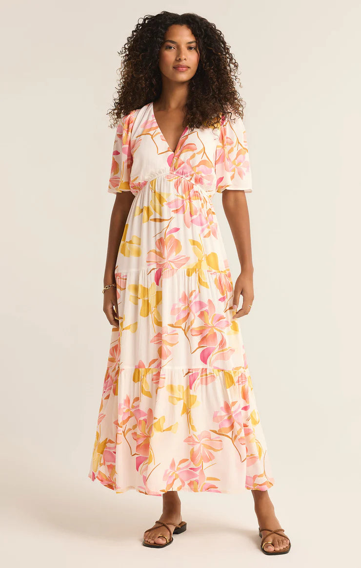 Kat Golden Hour Golden Floral Maxi Dress