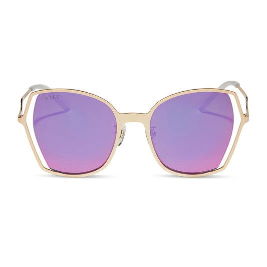 Donna III - Gold Pink Rush Mirror Sunglasses
