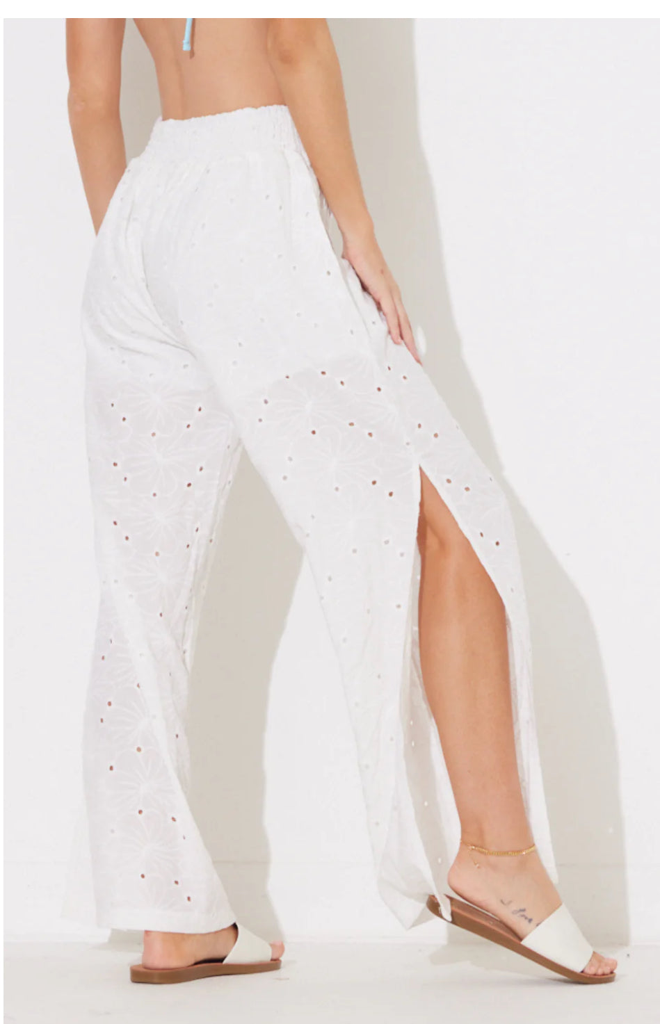 White Floral Pant