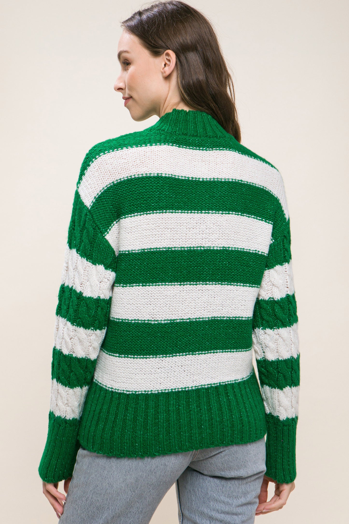Green Stripe Sweater