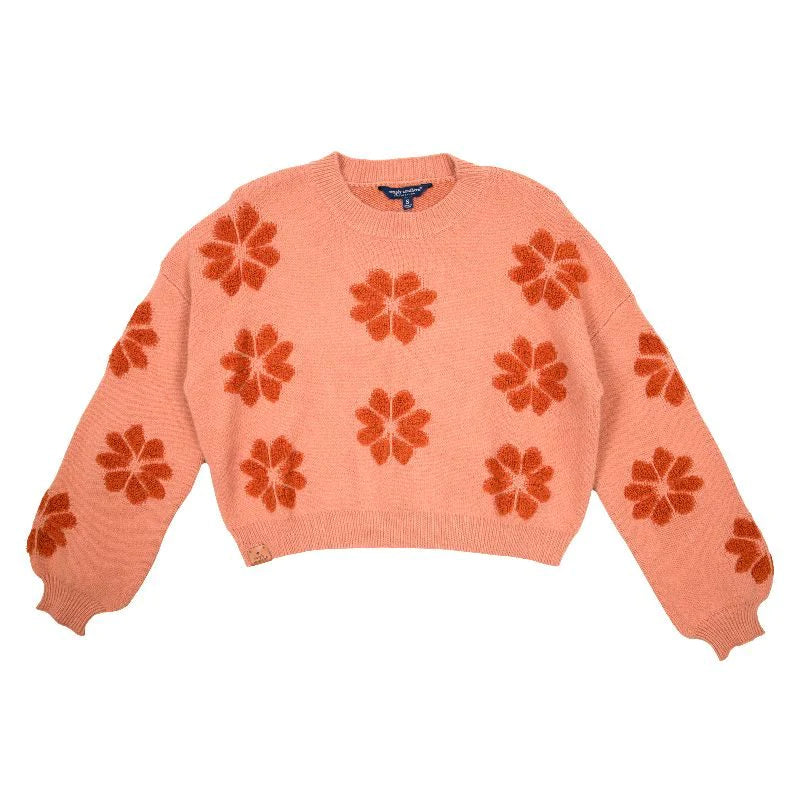 Orange Flower Sweater