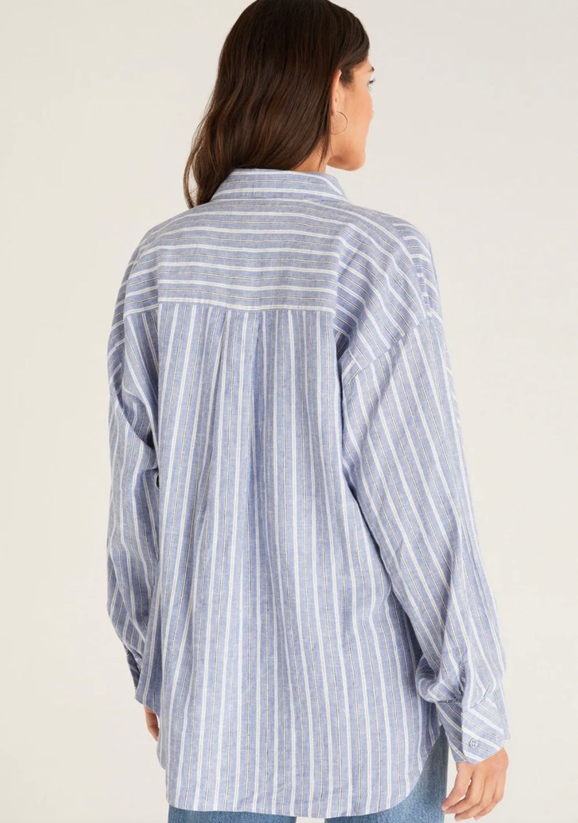 Z Supply NATALIA STRIPED BUTTON UP TOP