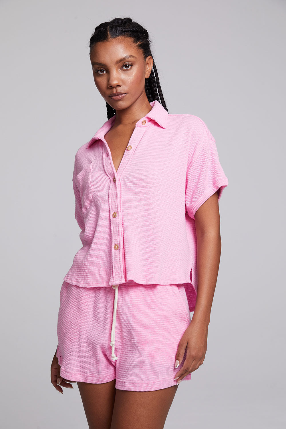 Chaser Valentina Rosewater Button Down